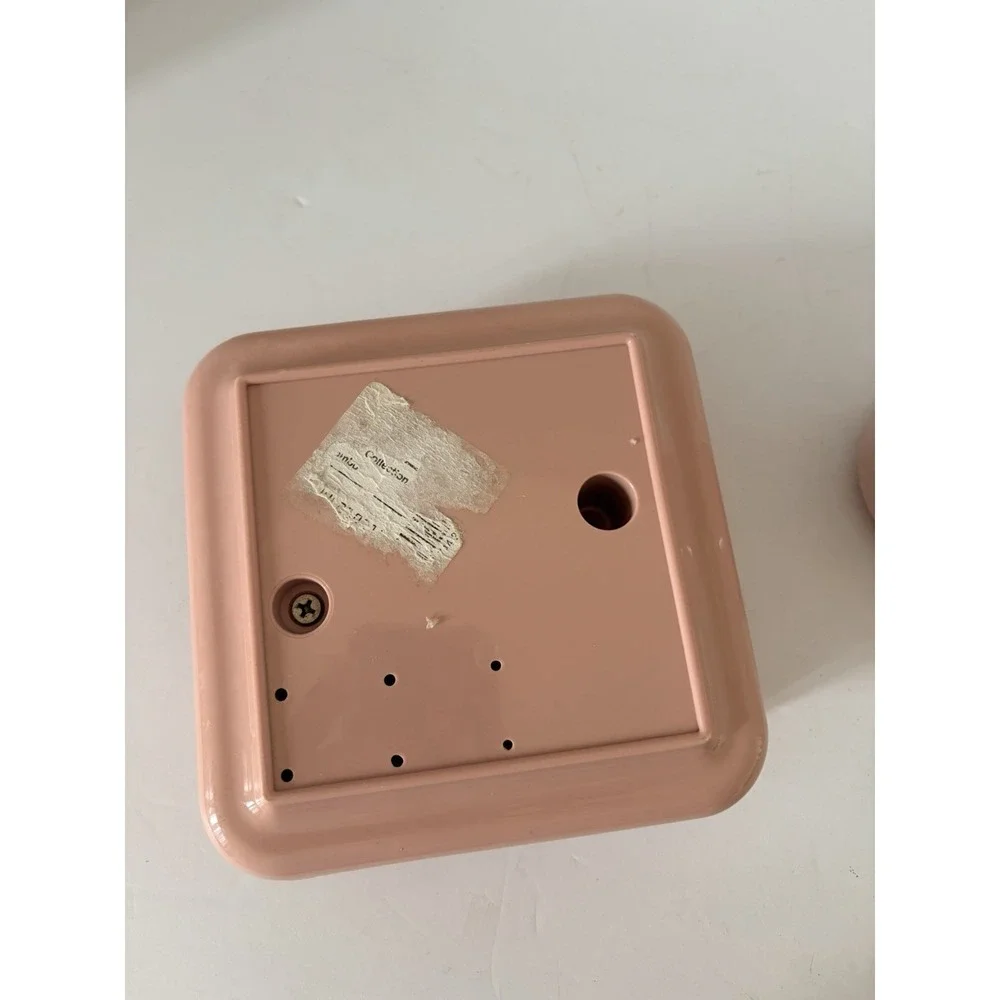 Vintage Pink Mauve Plastic Bathroom Set Toothbrush Holder Cup